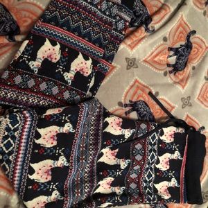 Llama thicker winter leggings